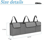 Car Trunk Organizer and Storage, Backseat Hanging Organizer for SUV, Truck, MPV, Waterproof, Collapsible Cargo Storage Bag
