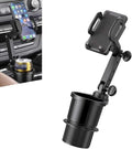 Car Cup Holder Mobile Phone Rack, Multi-Function 2 in 1 Cup Holder Expander, 360 Degrees Rotatable Automotive Phones Mount, U