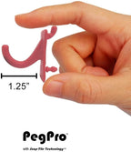 PegPro® J Hooks Kit for Standard “Wood Fiber” pegboard – Durable Plastic Pegboard Hooks - for Garage, Kitchen, Craft Room, an