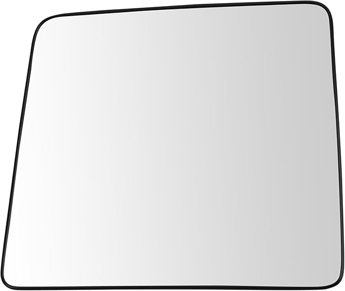 TRQ Driver Side Upper Mirror Glass Clear Snap On Compatible with 2008-2016 Ford F-250 Super Duty F-350 F-450 F-550 FO1324152