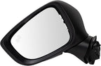 TRQ Driver & Passenger Side Power Mirror Set Smooth Black with Turn Signal Blind Spot Indicator Compatible with 2017-2018 Maz