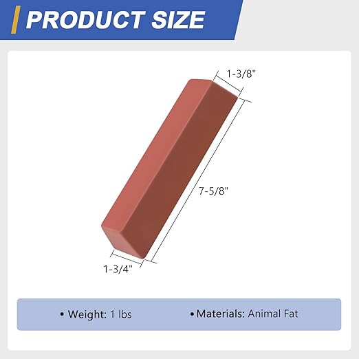 SCOTTCHEN Buffing Polishing Cutting Compounds 1 lbs.Polishing Rouge Bars for Buffing polishing Wheel- Red Coarse - 1 Pack