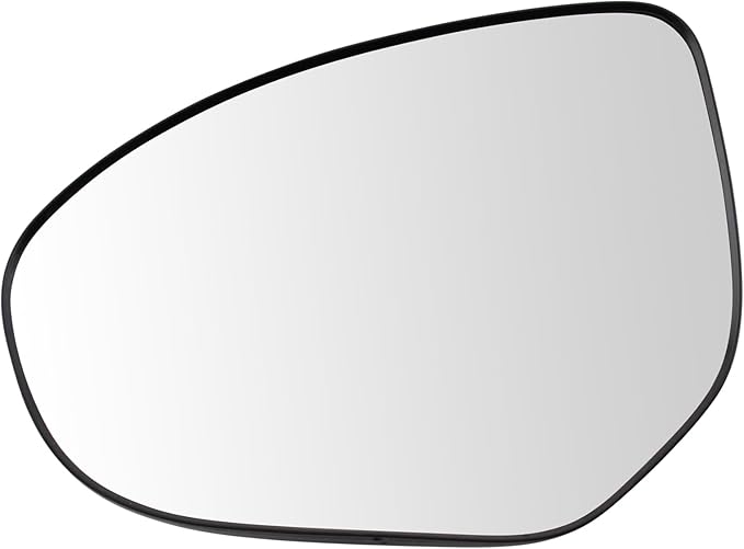 TRQ Driver Side Mirror Glass Heated Snap On Compatible with 2011-2014 Mazda 2 2010-2013 Mazda 3 MA1324103