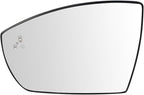 TRQ Driver Side Mirror Glass Heated Blind Spot Indicator Compatible with 2013-2016 Ford Escape 2017-2018 Ford C-Max FO1324164
