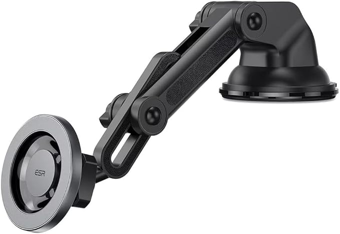 ESR for MagSafe Car Mount (HaloLock), Dashboard Magnetic Phone Holder for Car, Windshield Car Phone Holder Mount for iPhone 15/14/13/12, Car Accessories, Charging Not Supported, Metallic Grey