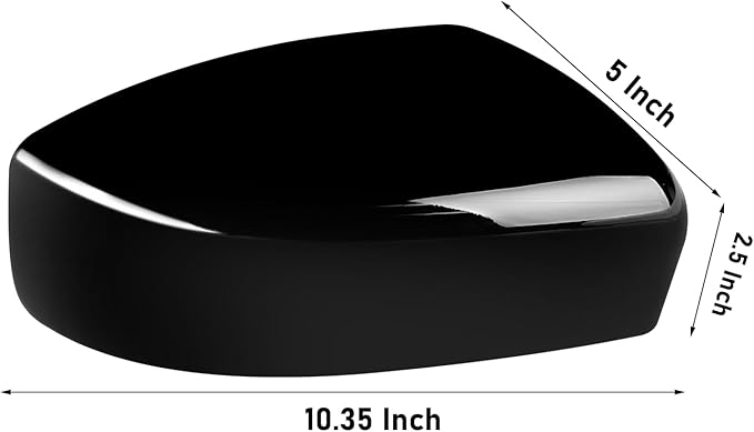 Moonlinks Compatible with Nissan Sentra 2013 2014 2015 2016 2017 2018 2019 Right Side Mirror Cover Replacement, Glossy Black Right Passenger Side Door Rearview Side Mirror Cap Trim