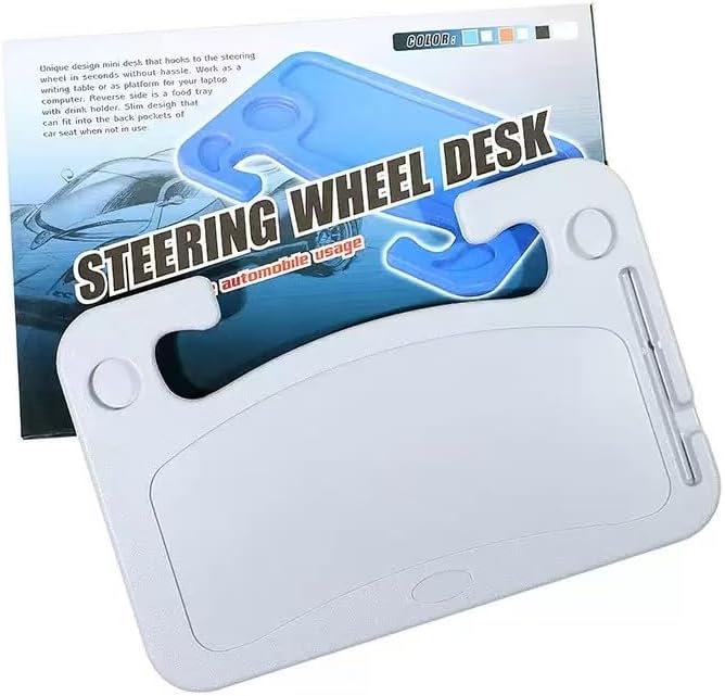Car Steering Wheel Desk for Honda HRV 2015-2024 Tray for Laptop Car Mount with Pen Holder Car Seat Trays for Eating Multipurpose Travel Car Accessories,Grey