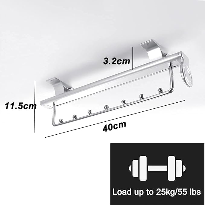 Pull Out Closet Hanger Metal Sliding Clothes Rail,Extendable Clothing Storage Rack for Wardrobe Space Saving,Metal Base,400mm