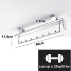 Pull Out Closet Hanger Metal Sliding Clothes Rail,Extendable Clothing Storage Rack for Wardrobe Space Saving,Metal Base,400mm