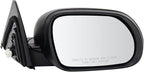TRQ Driver & Passenger Side Power Mirror Set Textured Black Manual Fold Without Heat or Blind Spot Fits 2020-2021 Kia Soul KI