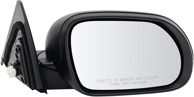 TRQ Driver & Passenger Side Power Mirror Set Textured Black Manual Fold Without Heat or Blind Spot Fits 2020-2021 Kia Soul KI