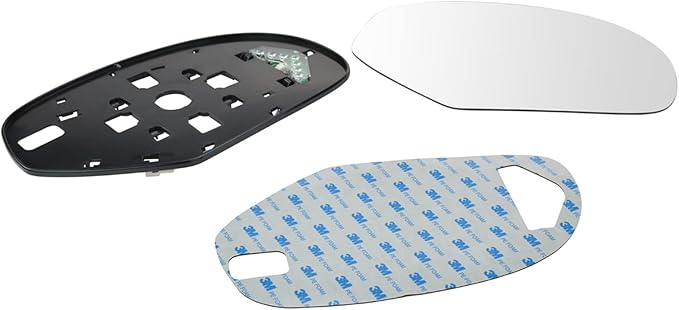 TRQ Passenger Side Mirror Glass Heated Compatible with 2007-2013 Chevrolet Silverado GMC Sierra 1500 Suburban Yukon XL 2500 2