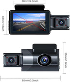 Dash Cam Front and Rear, 1080P Dual Dash Camera, WiFi & App Control, IR Night Vision, 170° Wide Angle, G-Sensor, Parking Mode