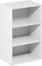 Furinno Basic Book Shelf, 3-Tier Bookshelf, Storage Organizer Bookcase with Open Shelf, 11 x 17 x 26, for Living Room, Bedroo