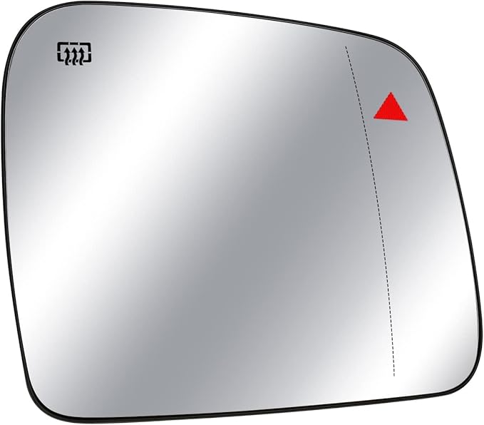 Passenger Side Mirror Glass Heated with Blind Spot Detection & Power Heated Fits for Jeep Grand Cherokee Dodge Durango 2011-2021, Right Rearview Mirror Lens with Holder