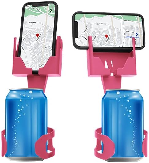Cup Holder Phone Holder Mount for Car - Universal Adjustable Expander Cradle Hands-Free Driving - Compatible with All Smartphones Car Mount for iPhone Samsung Google Android Mobile Accessories Pink