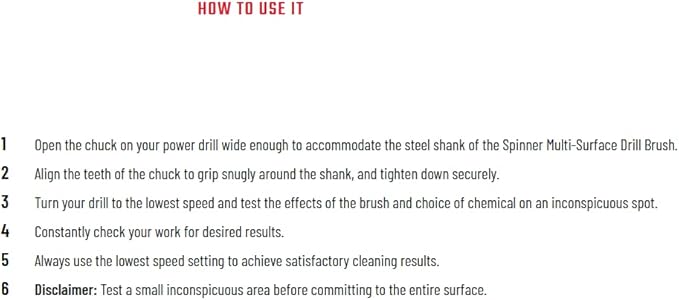 Chemical Guys ACC507 Medium Duty Spinner Multi-Surface Drill Brush Attachment (Fits Any Standard Drill - Power Scrubber Remov