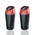 Car Trash Can with Lid，Mini Diamond Design Automatic Portable Trash Can，Used in Car Home, Office, Kitchen, Bedroom (2, Red)