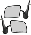TRQ 2 Piece Driver and Passenger Side Mirror Assembly Set Manual Adjustment Non-Heated No Memory Black Compatible with 1994-2