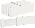 Vtopmart 4 Pack Drawer Dividers for Clothes, 4" High 11.3"-17" Adjustable Expandable Dresser Drawer Organizer, Plastic Drawer