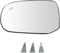 TRQ Left Driver Side Mirror Glass Heated Blind Spot Convex For Factory Equipped Mirrors Compatible with 2020-2022 Kia Telluri