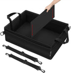 Under Seat Truck Organizer Storage Box with Removable Divider & 4 Storage Mesh Bag,Collapsible Trunk Organizer for Car, SUV,