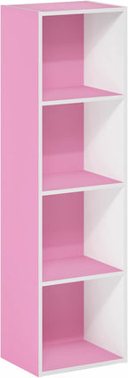 Furinno PASIR Book Shelf, 4-Tier Modern Bookshelf, Open Shelves Bookcase 9 x 12 x 42, Easy Assembly, for Living Room, Bedroom