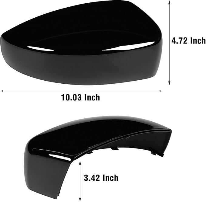 Compatible with Ford Focus Side Mirror Cover 2012-2018, Escape 2013-2016, Right Passenger Side RearView Mirror Cap Repalcement WITHOUT Turn Signal Light Replaces for CP9Z-17D742-BA CP9Z17D742BA