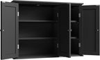 ChooChoo Bathroom Wall Cabinet with 3 Doors, Laundry Cabinet Wall Mounted, Medicine Cabinet with Adjustable Shelves, Hanging 