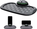 Car Dashboard Mat Non Slip 360° Rotating Phone Holder, Universal Anti Skid Pad with Temporary Parking Number Display, Multifu