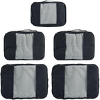 TravelWise 5 Piece Packing Cube Set, Durable Lightweight Luggage Organizer System with Small, Medium and Large Cubes for Trav