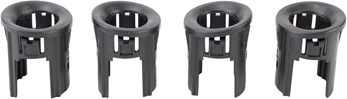 TRQ Rear Parking Assist Sensor Bezel Set Black Compatible with 2014-2019 Chevrolet Silverado 1500 2015-2019 Silverado 2500 HD