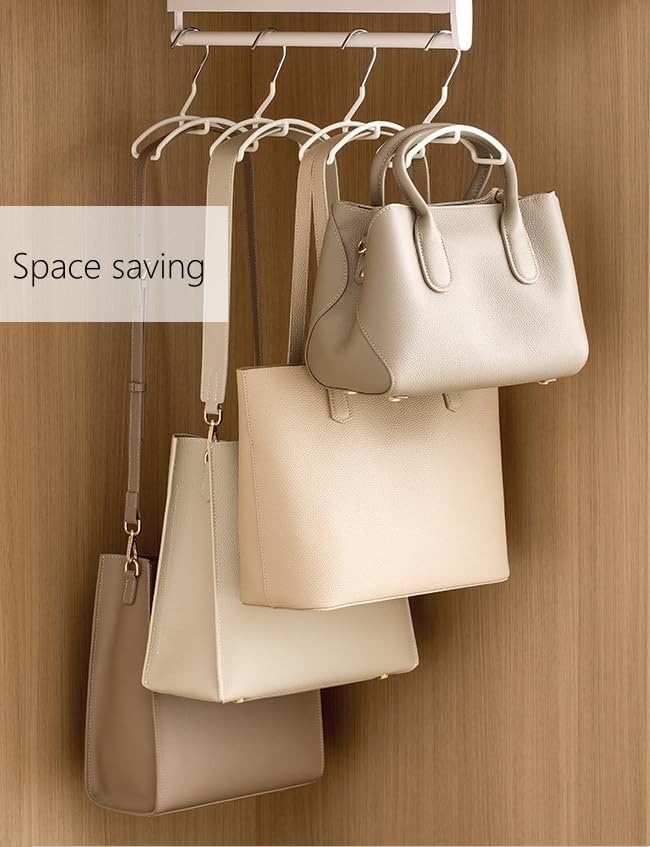 HARWAVE 4 Pack Bag Hangers, Purse Hangers for Closet, Hooks for Organizer and Hanging Bags Handbags Belts