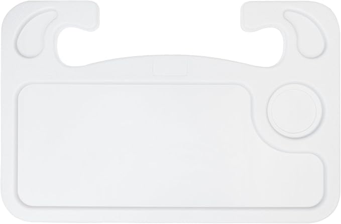 lebogner Rectangular Steering Wheel Tray, White, Tablet, Laptop, iPad, Notebook, Car Food Tray