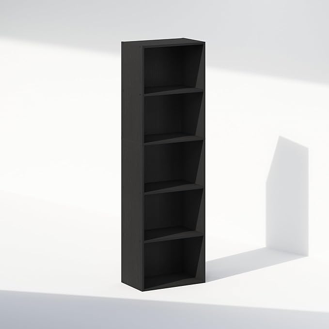 Furinno Reed Closet Organizers and Storage, 5-Tier Closet Organizer, Open Shelf Closet Storage, for Wardrobe, Bedroom, Living