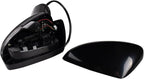 TRQ Driver & Passenger Side Power Mirror Set Smooth Black with Turn Signal Blind Spot Indicator Compatible with 2017-2018 Maz