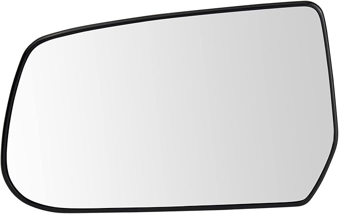 TRQ Driver Side Mirror Glass Assembly Snap On Non Heated Compatible with 2010-2017 Chevrolet Equinox GMC Terrain GM1320481