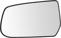 TRQ Driver Side Mirror Glass Assembly Snap On Non Heated Compatible with 2010-2017 Chevrolet Equinox GMC Terrain GM1320481