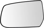 TRQ Driver Side Mirror Glass Assembly Snap On Non Heated Compatible with 2010-2017 Chevrolet Equinox GMC Terrain GM1320481