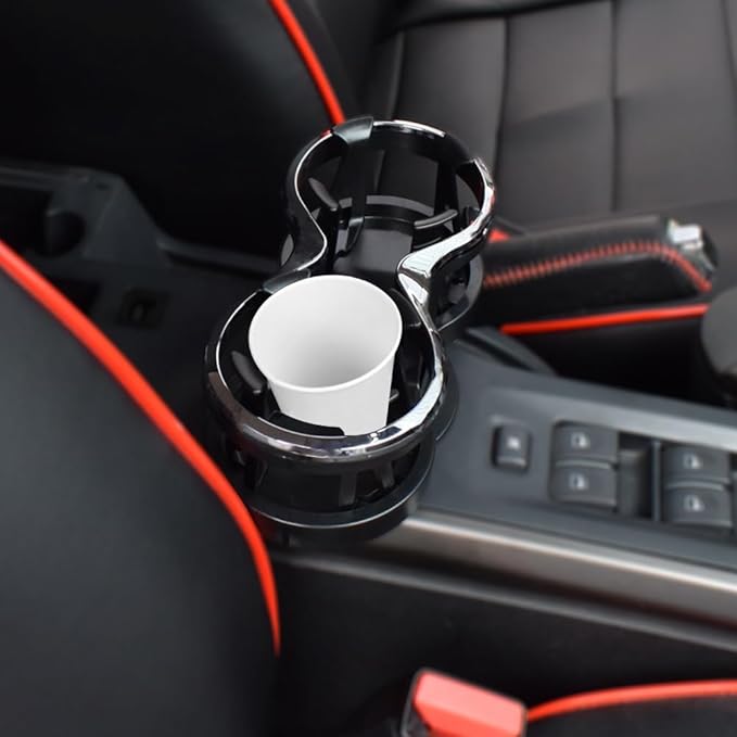 Car Cup Holder Expander 2-in-1 Drink Holder Extender Dual Cupholder Expander Organizer for 12-16oz Cups Cans Milk Ashtray