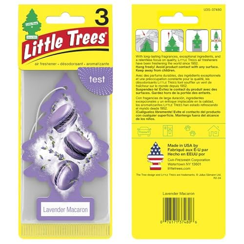 LITTLE TREES Car Air Freshener | Hanging Tree Provides Long Lasting Scent for Auto and Home | 24 Air Fresheners |Lavender Mac
