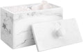 Luxspire Cotton Swab Holder, Qtip Holder Dispenser with Lid, 2 Compartments Cotton Ball Organizer, Bathroom Container for Cot