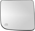 TRQ Passenger Side Towing Mirror Glass Heated with Backing Plate Compatible with 2004-2015 Nissan Titan