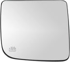 TRQ Passenger Side Towing Mirror Glass Heated with Backing Plate Compatible with 2004-2015 Nissan Titan