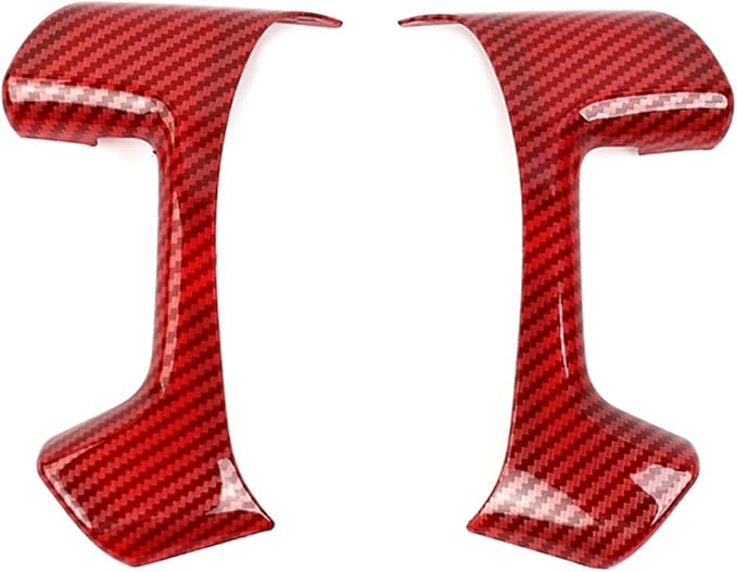 Red Carbon Fiber Steering Wheel Trim Cover Compatible with Chevy Silverado/Tahoe/Suburban/Avalanche/Escalade/GMC-Yukon/GMC-Sierra 2007-2013
