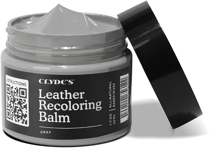 Clyde's™ Recoloring Balm | Non-Toxic Material Dye & Restorer for Furniture, Car Seats, & More | 23 Colors (Gray, 50ML)