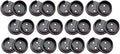 QCAA Heavy Duty Solid Metal Pole Socket Set, 1-3/8'', Matte Black, 12 Pairs, Made in Taiwan
