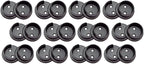 QCAA Heavy Duty Solid Metal Pole Socket Set, 1-3/8'', Matte Black, 12 Pairs, Made in Taiwan