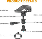 Pocket 3 Car Mount, 360° Adjustable Car Sun Visor Mount Compatible with Insta360 X5 X4 X3, GoPro Hero 13 12 11 10 9 8 7 6 5 Black, DJI Osmo Pocket 3 Action 5 pro/4/3, AKASO and More Action Cameras