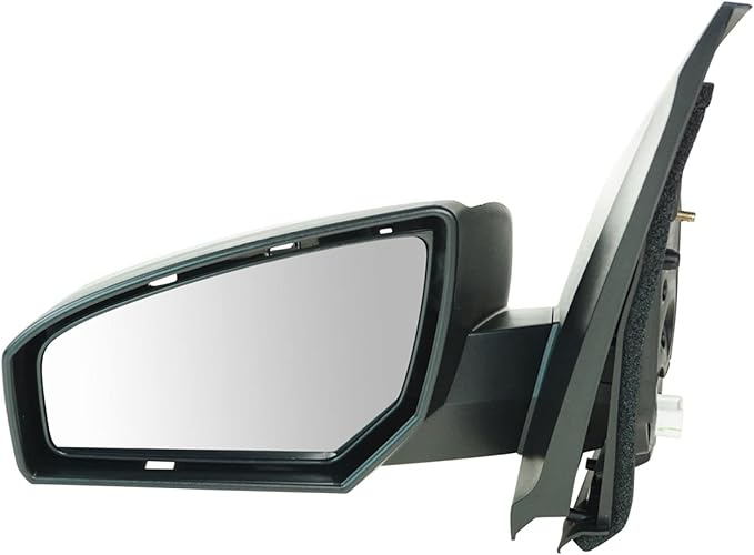 TRQ 2 Piece Driver and Passenger Side Mirror Assembly Set Electric Adjustment Non-Heated No Memory Black Compatible with 2007